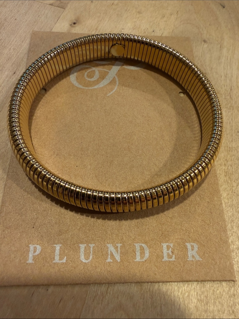 Plunder Gold Coil Stretch Bracelet